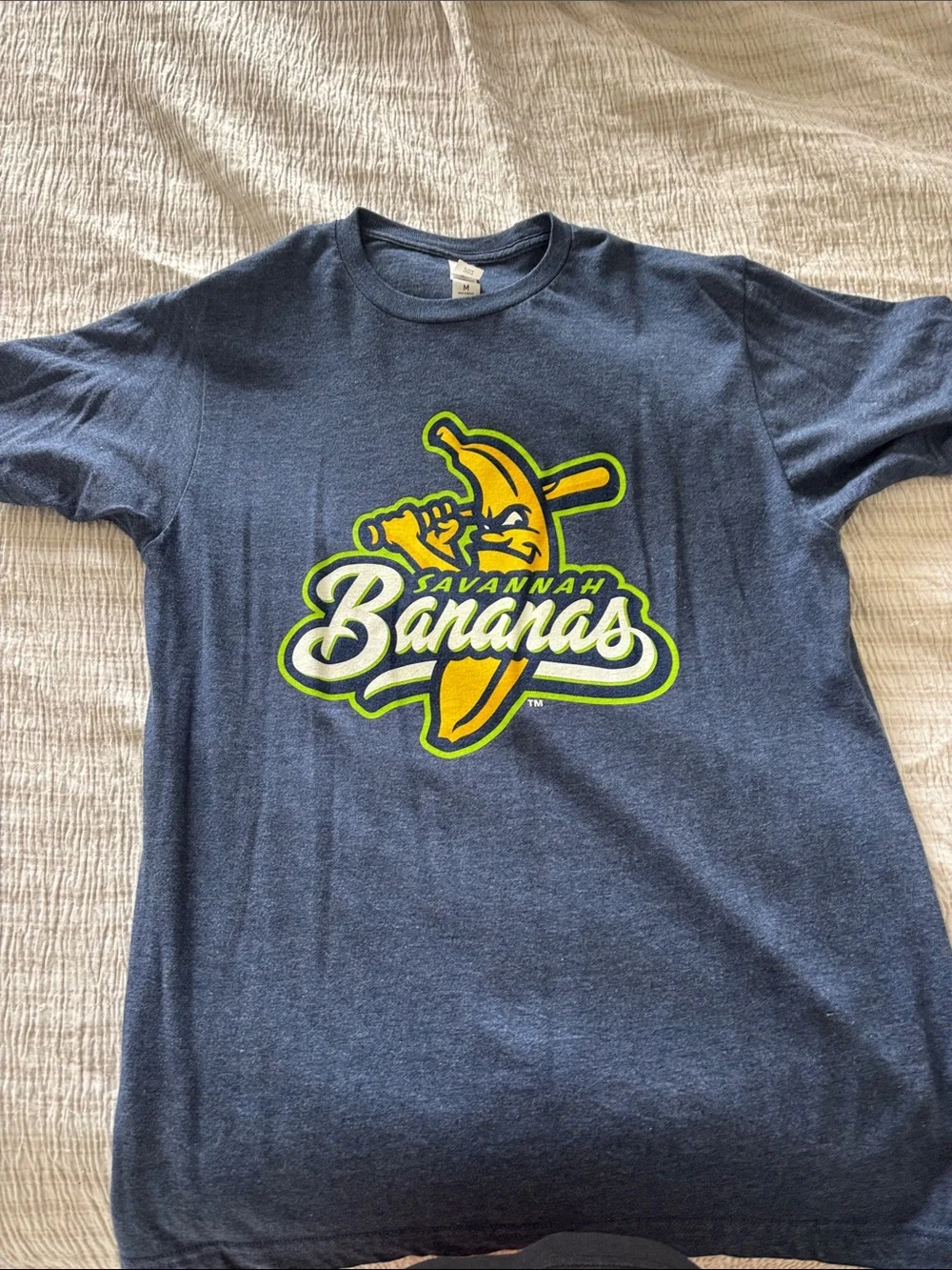 Tultex Heather Navy Graphic Tee with Lime Accent (can be unisex)